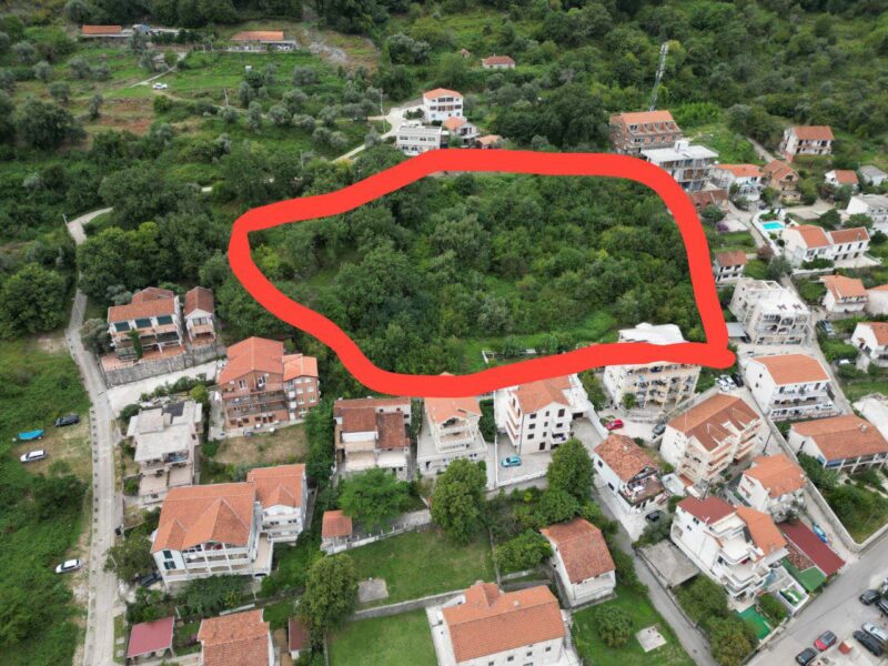 Land Plot Near the Sea in Kotor Bay, Montenegro