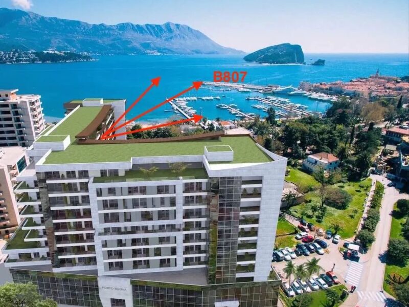 Luxurious Sea View Penthouse in Porto Budva Montenegro with Panoramic Old Town Views