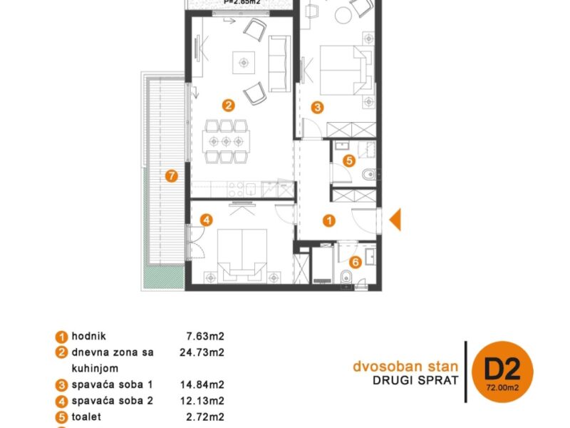 Real estate in Montenegro. 🇲🇪 Modern Two-Bedroom Apartment in Tivat, investment in Montenegro