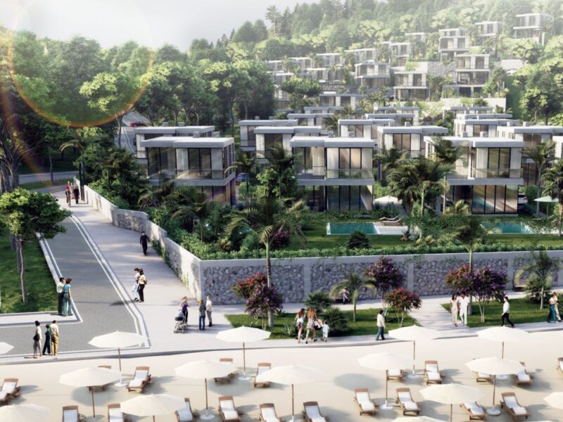 Special Offer in a New Villa Complex with a Private Beach, Panoramic Sea and Mountain Views in Bodrum, Turkey