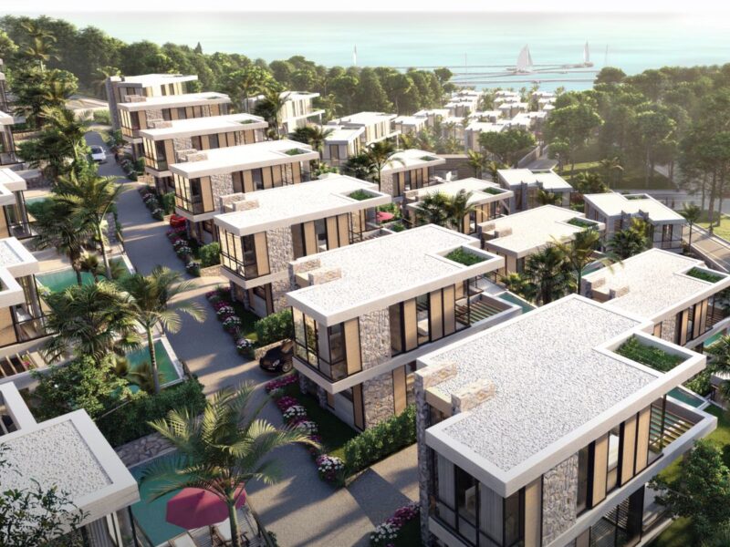 Special Offer in a New Villa Complex with a Private Beach, Panoramic Sea and Mountain Views in Bodrum, Turkey