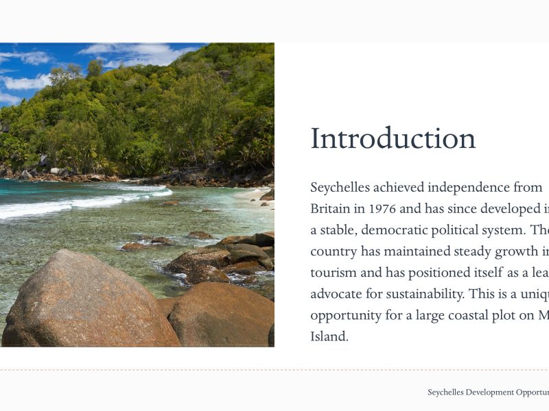 Seychelles 🇸🇨 Waterfront Legacy Project – 320 Acres of Development Potential