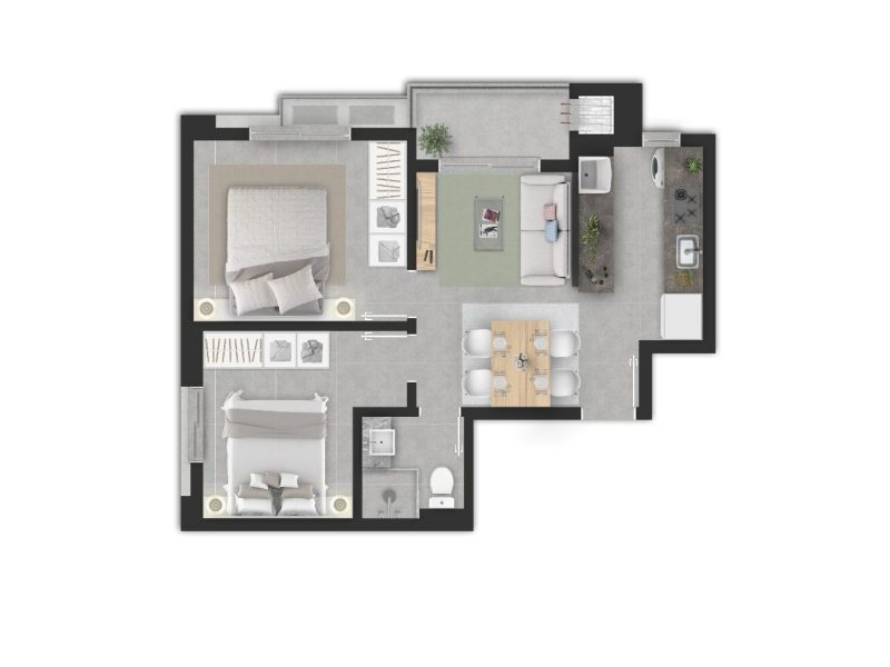 Ingleses Beach-FLORIANÓPOLIS-BRAZIL-Financing Ap 2 dorm